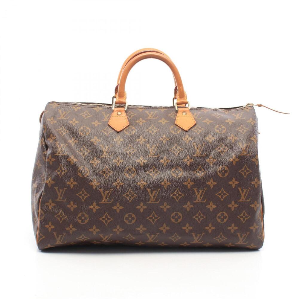 Louis Vuitton Speedy 40 Monogram Handbag, Coated Canvas and Leather, Pattern,...